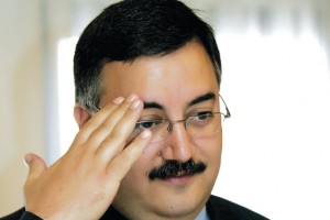 Senior Lebanese intelligence official al-Hassan salutes in this photo taken in Beirut