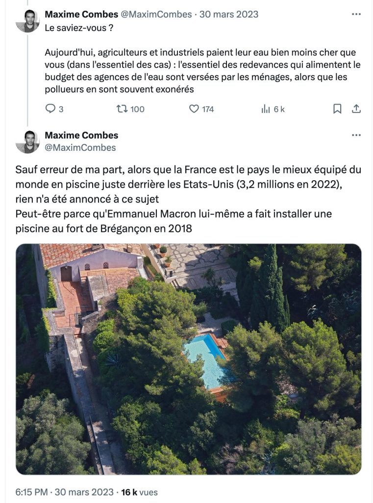 Piscine de Brégançon durant la canicule de 2023